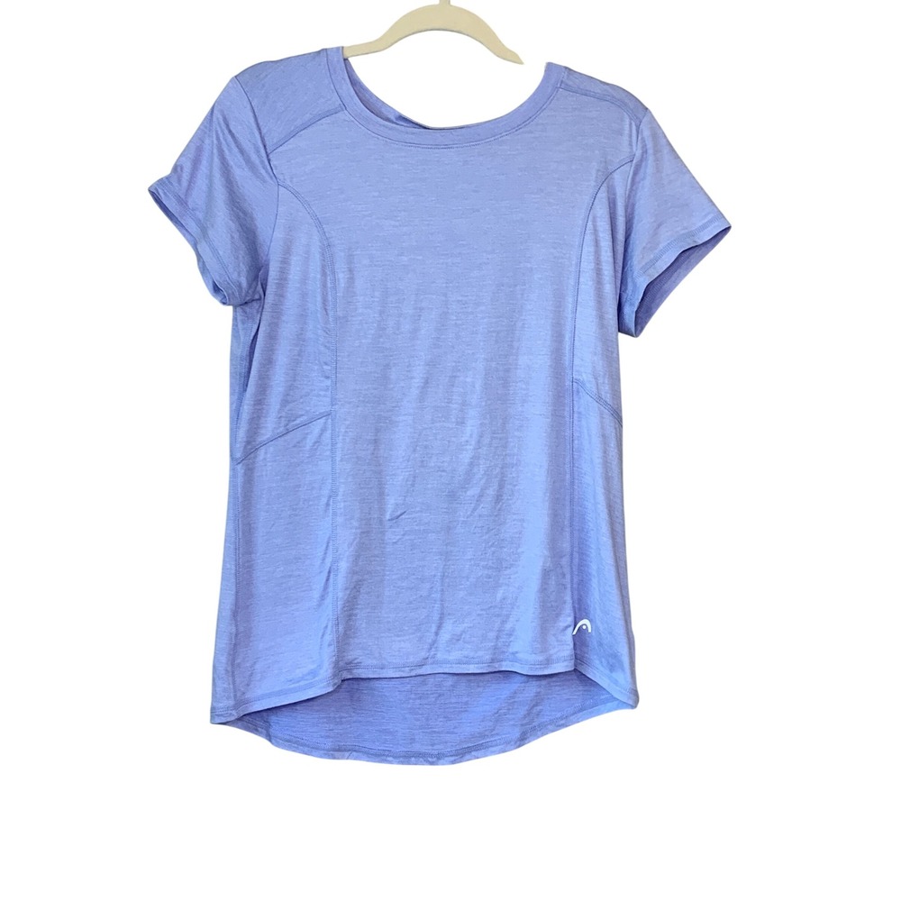 HEAD Women's Medium Blue Athletic T Shirt Short Sleeve Activewear Top‎